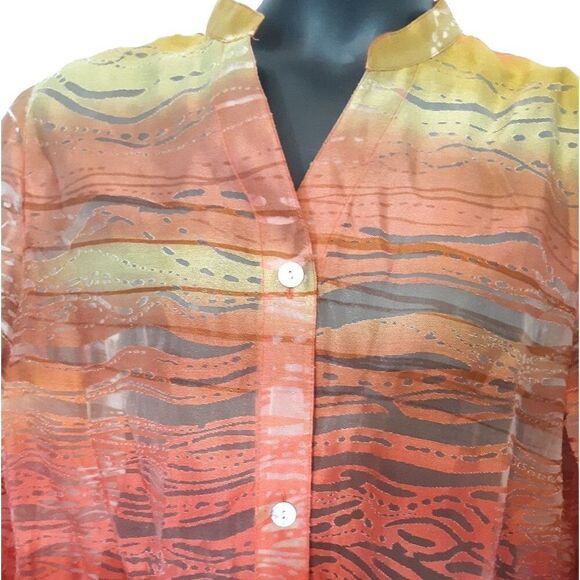 Ruby Rd sheer button down shirt - Picture 5 of 5